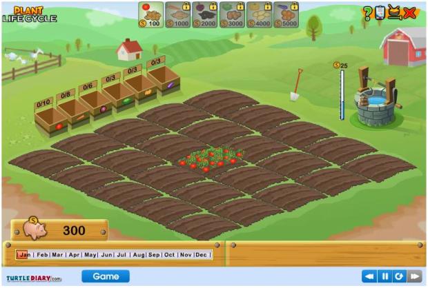 Growing vegetables game