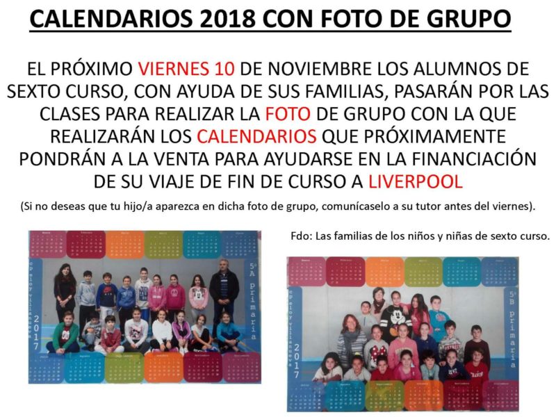 Realización de fotografías de grupos de alumnos/as