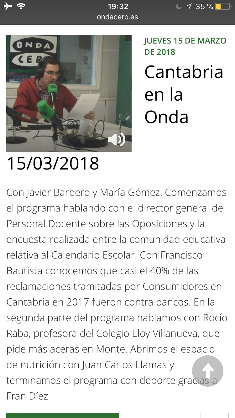 NOS ENTREVISTAN EN LA RADIO