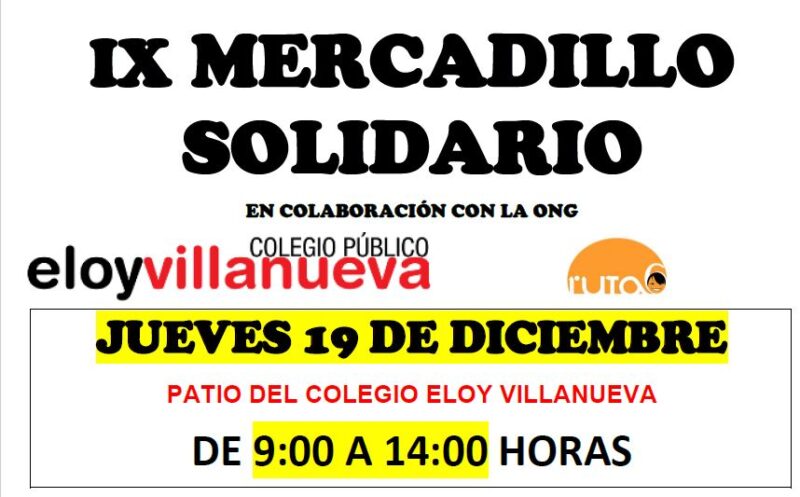 Mercadillo Solidario Jueves 18 diciembre