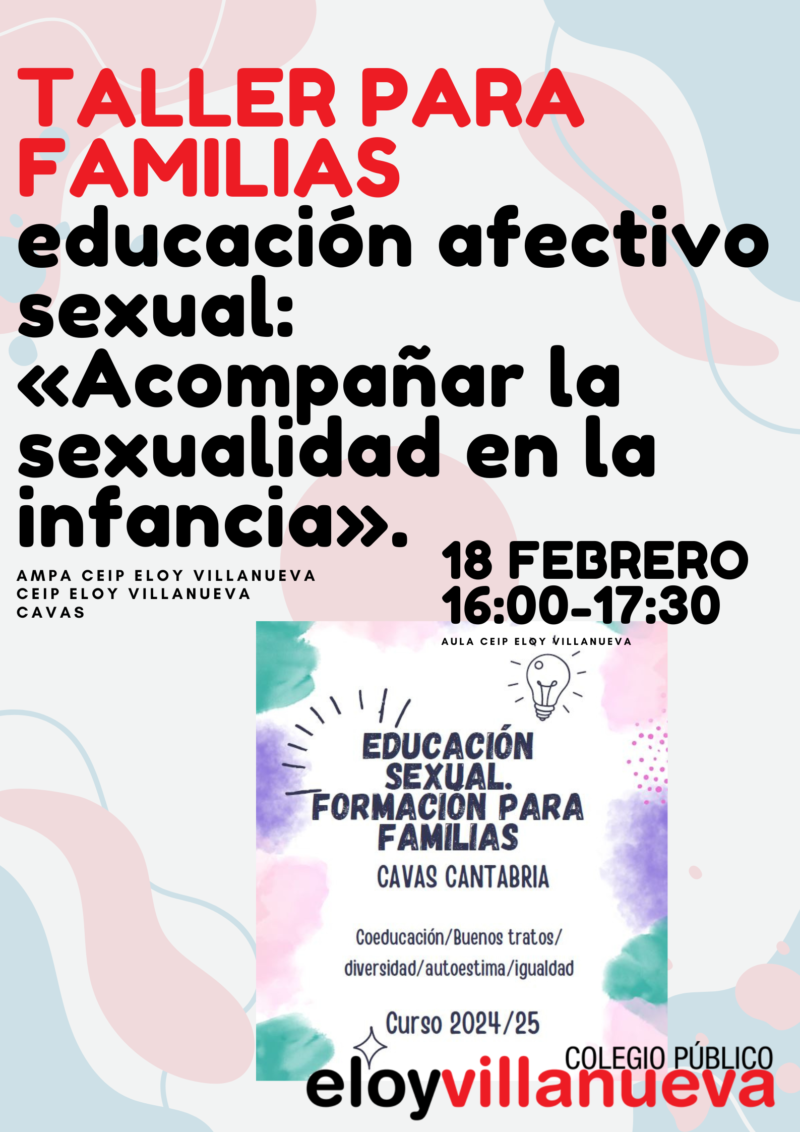 Taller para familias «Acompañar la sexualidad en la infancia»